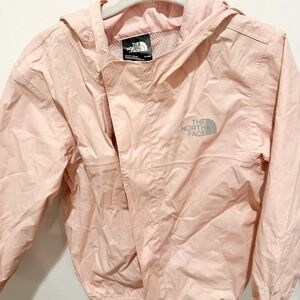 The NorthFace light pink Toddler raincoat with hood 18-24